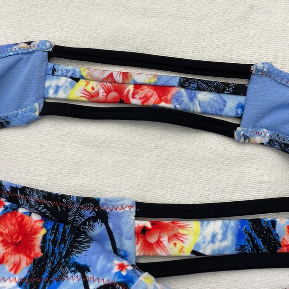 BINGO 2pc Bikini XL Hawaiian Floral surf Beach Swimsuit - Picture 8 of 16